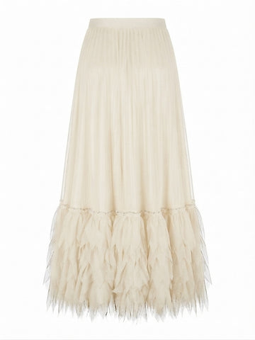 Unstoppable Pleated Mesh Maxi Skirt