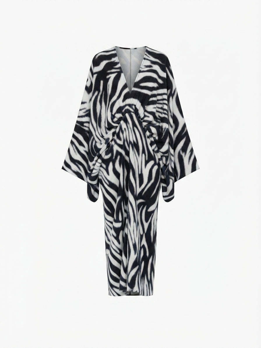 Wild Heart Zebra Print Maxi Dress