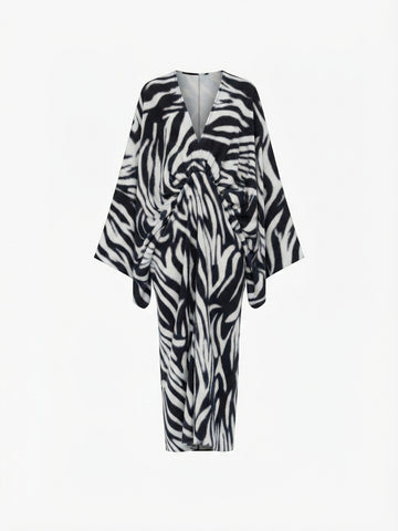 Wild Heart Zebra Print Maxi Dress