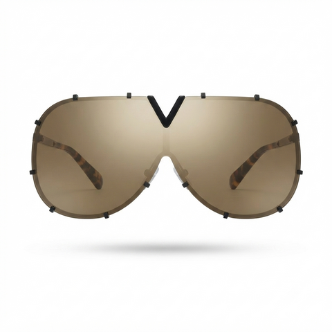 Confident Gold Oversized Sunglasses