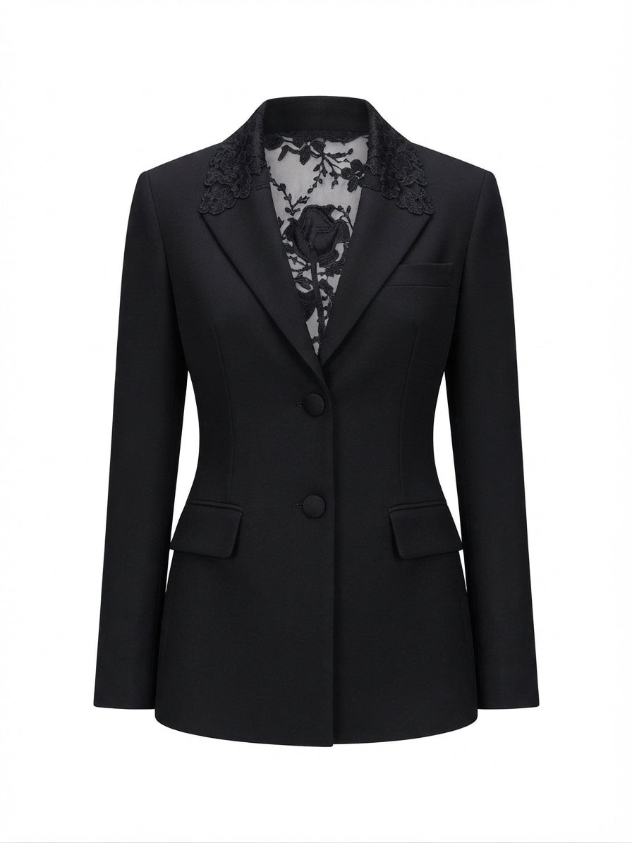 Audacious Lace-Back Blazer