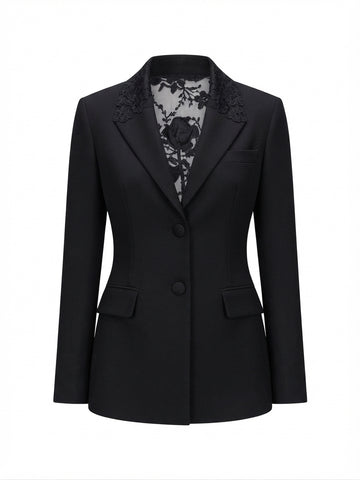 Audacious Lace-Back Blazer