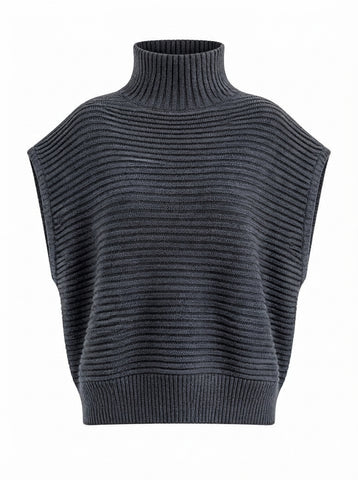 Grounded Knitted Turtleneck Pullover