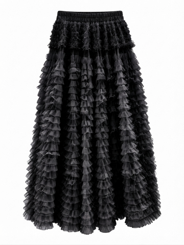 Limitless Tiered Chiffon Maxi Skirt