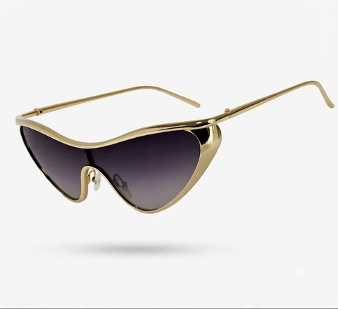 Radiant Gold Cat Eye Sunglasses