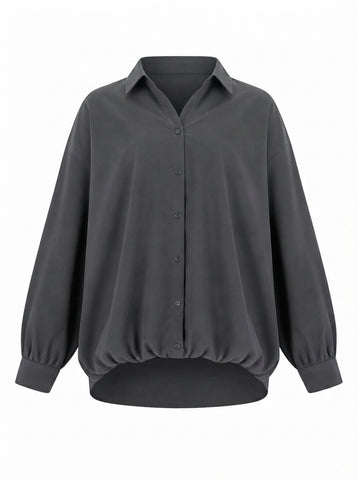 Grounded Oversized Cotton Blouse