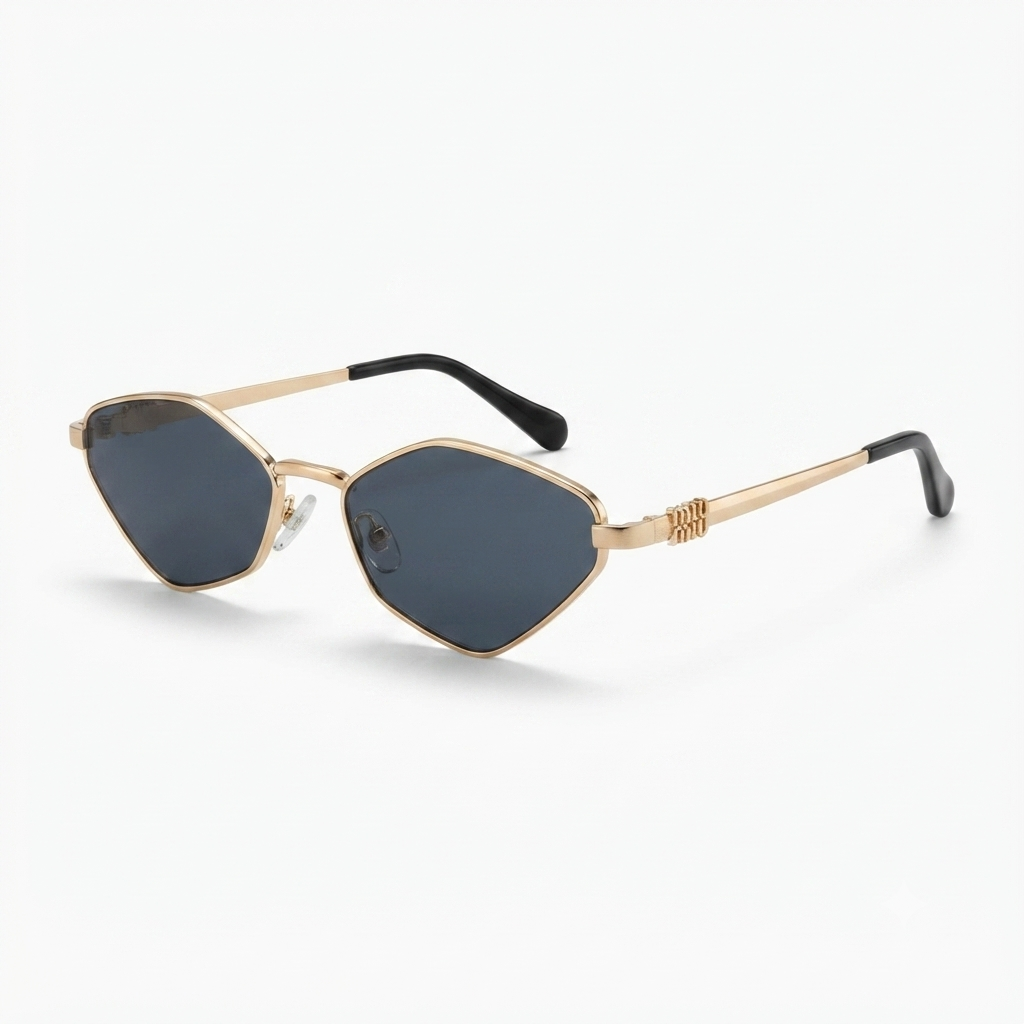 Daring Gold Cat Eye Sunglasses