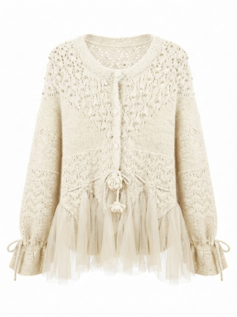 Radiant Pearl Knit Cardigan
