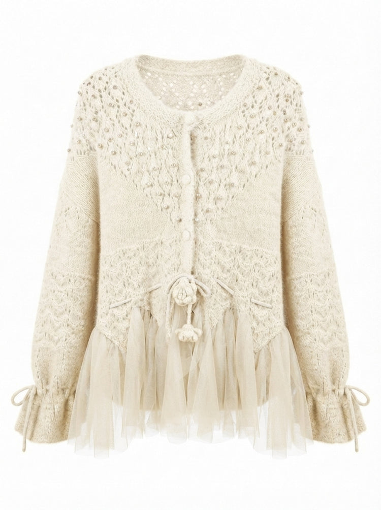 Radiant Pearl Knit Cardigan