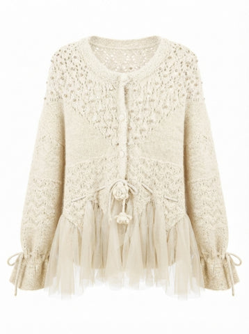 Radiant Pearl Knit Cardigan