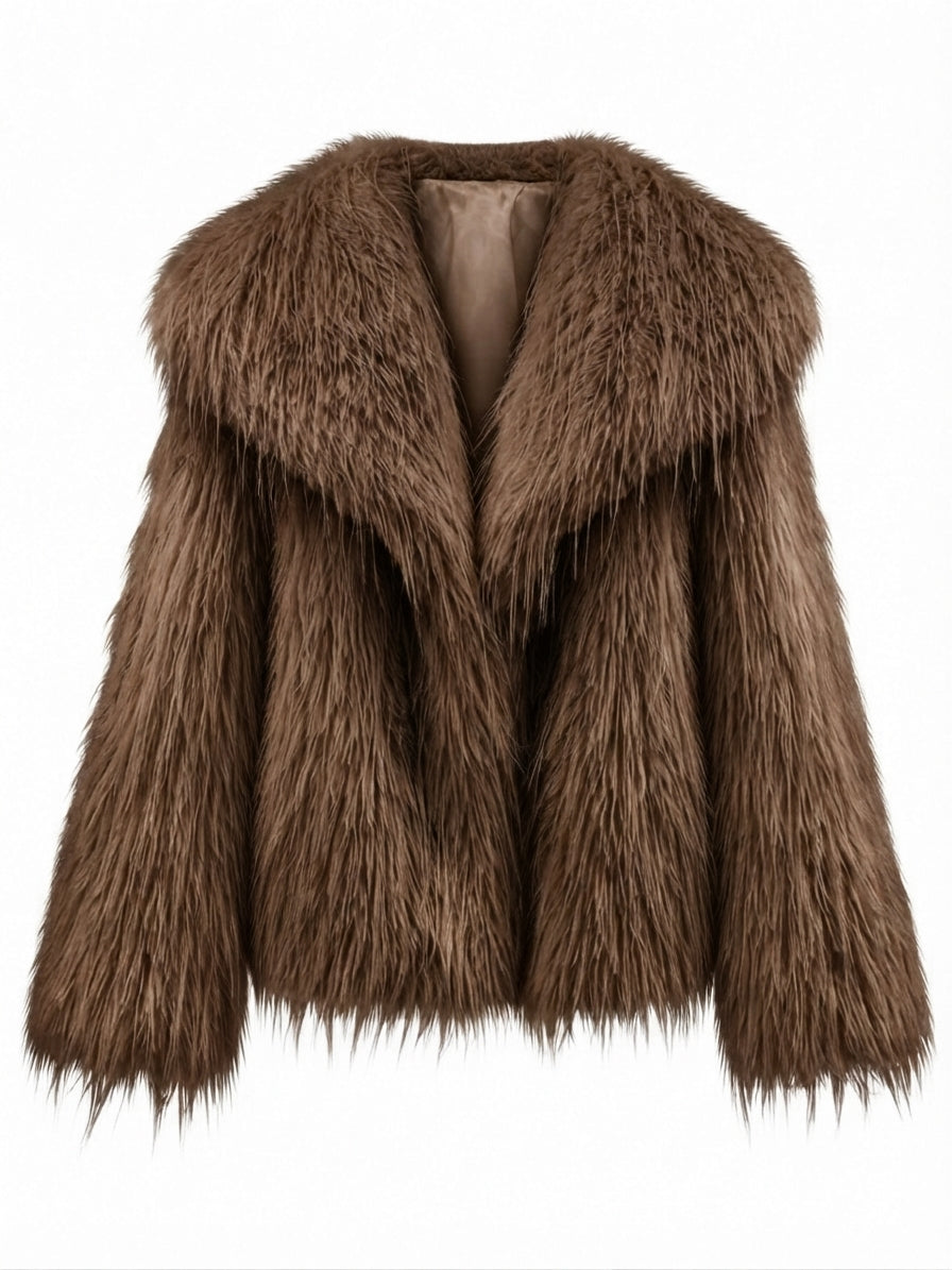 Fierce Shaggy Faux Fur Coat