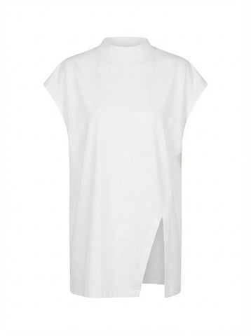 Grounded Mock Neck Sleeveless Top