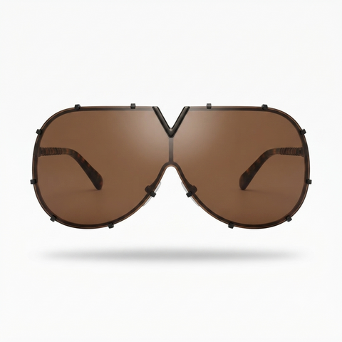 Confident Gold Oversized Sunglasses