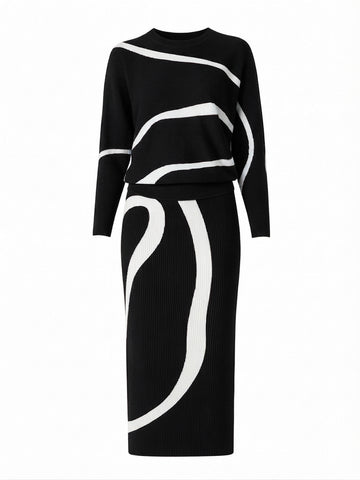 Worthy Pleated Striped Two-Piece Set