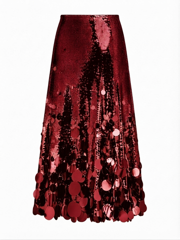 Luminous Gold Sequin Maxi Skirt