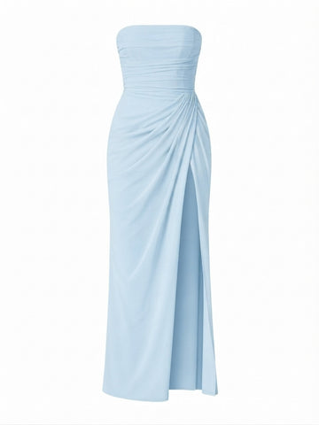 Radiant Pleated Split Maxi Dress