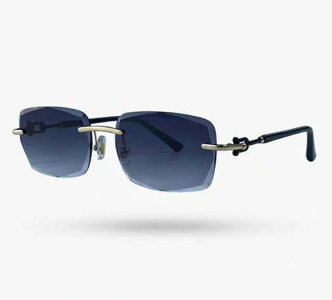 Radiant Gold Rimless Sunglasses