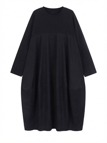 Grounded Green Loose Midi Dress