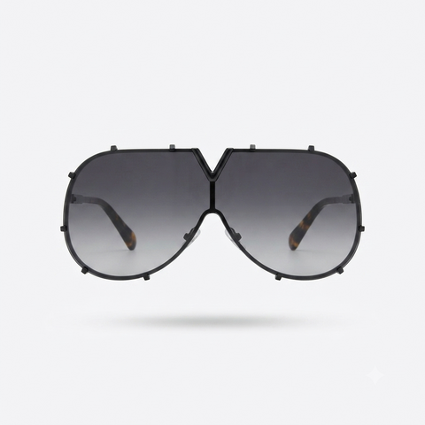 Confident Gold Oversized Sunglasses