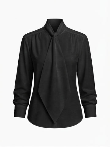 Elegant Statement Tie Blouse