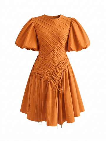 Vibrant Ruffled Asymmetrical Mini Dress