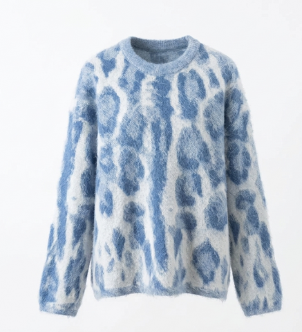 Wild Heart Leopard Knit Pullover