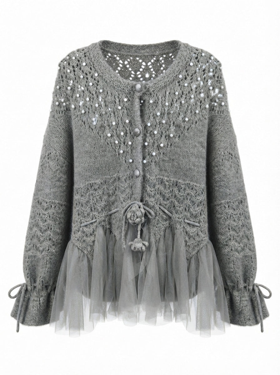 Radiant Pearl Knit Cardigan