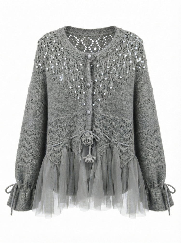 Radiant Pearl Knit Cardigan