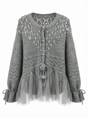 Radiant Pearl Knit Cardigan