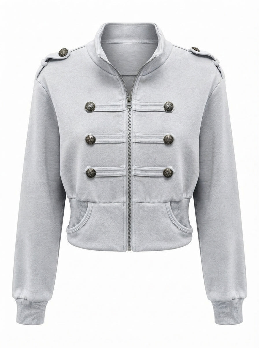 Audacious Cropped Epaulet Jacket