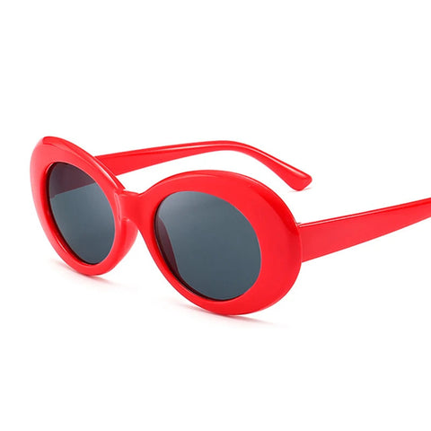 Vibrant Yellow Oval Sunglasses