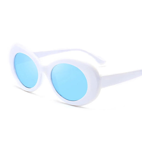 Vibrant Yellow Oval Sunglasses