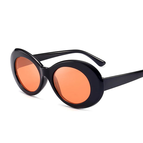 Vibrant Yellow Oval Sunglasses