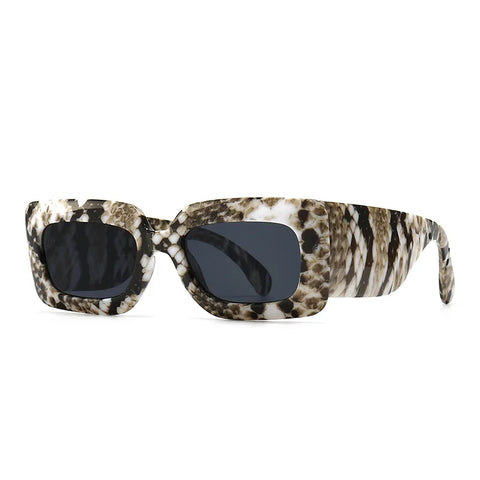 Fierce Snakeskin Square Sunglasses