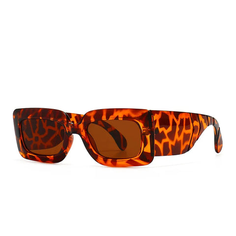 Fierce Snakeskin Square Sunglasses