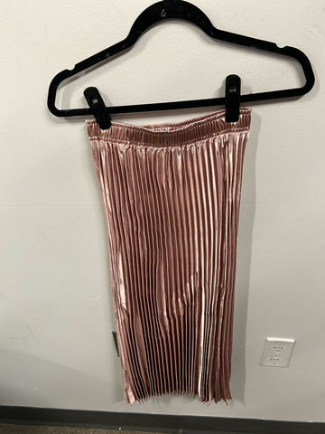Rose Gold Sunray Pleated Skirt