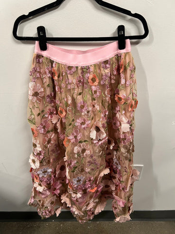 Blush Garden Appliqué Skirt Set