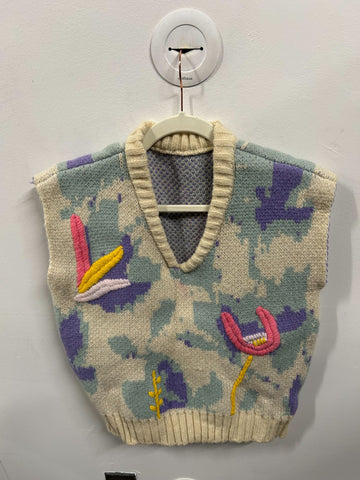 Abstract Garden Knit Vest
