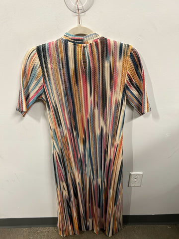 Prism Stripe Ribbed-Knit Dress