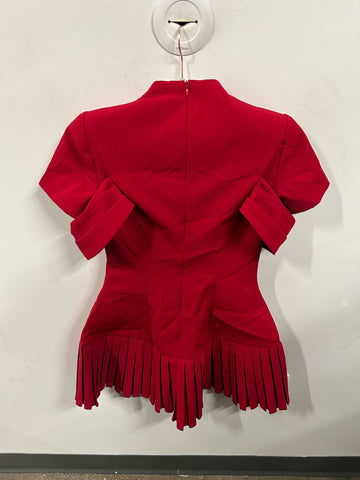 The Valentine Sculptural Red Mini Dress