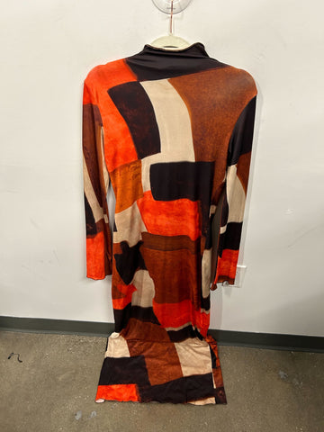 Kutula Geo-Print Mock Neck Gown