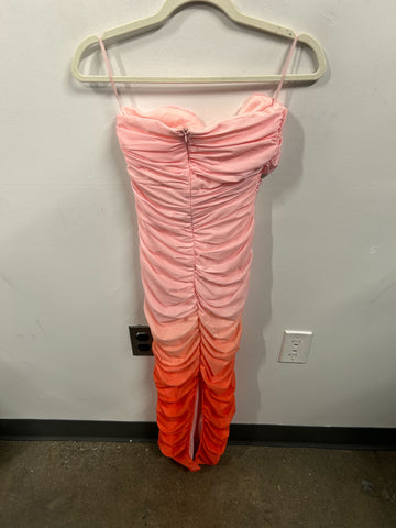 Sunset Ombre Ruched Tube Dress