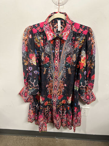 Baroque Floral Paisley Shirtdress
