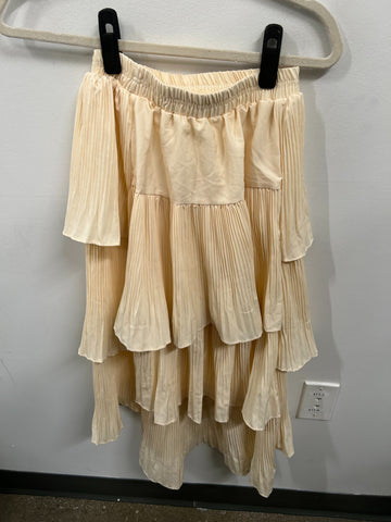 Isolde Tiered Pleated Maxi Skirt