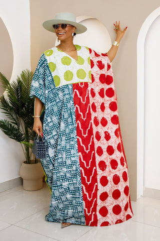 Audacious Hand-Dyed Adire Kaftan