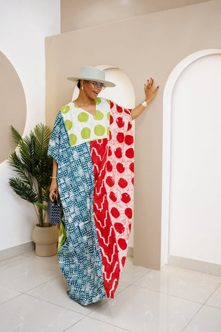 Audacious Hand-Dyed Adire Kaftan