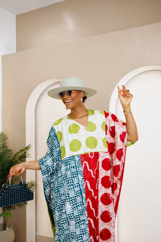 Audacious Hand-Dyed Adire Kaftan