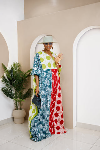 Audacious Hand-Dyed Adire Kaftan