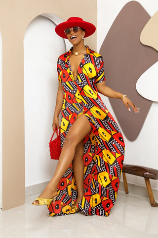 Audacious Printed African Ankara Kaftan