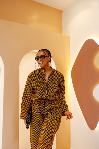 Bold Green Romper Set